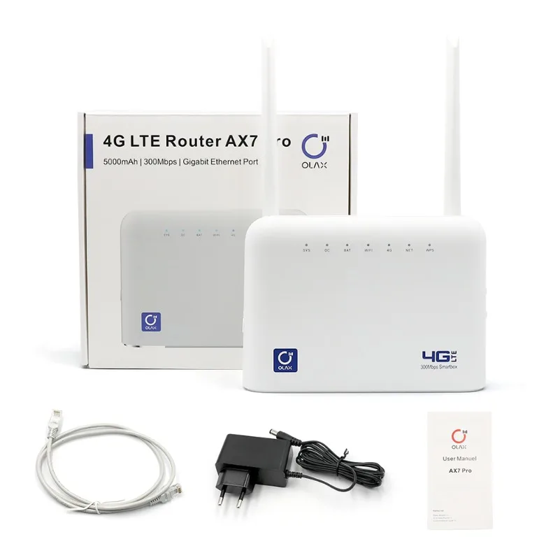

Wi-Fi-роутер OLAX AX7 PRO мощный, 5000 Мбит/с, 300 мАч