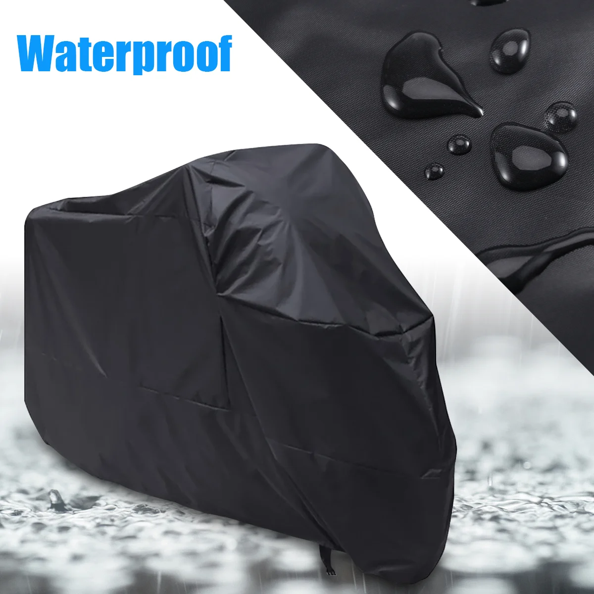 

Heavy Duty Outdoor Tent Motorcycle Cover Motorbike Waterproof Sun Protection Man