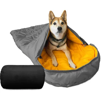 Fleece Pet Sleep Bag Bed Mat Blanket Cushion Mattress Drawstring Outdoor Camping Dog Mats  asesorios para perros 1