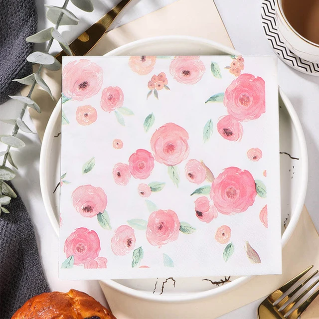 Shop Pastel Color Flowers Decoupage Napkin for Crafting, Scrapbooking