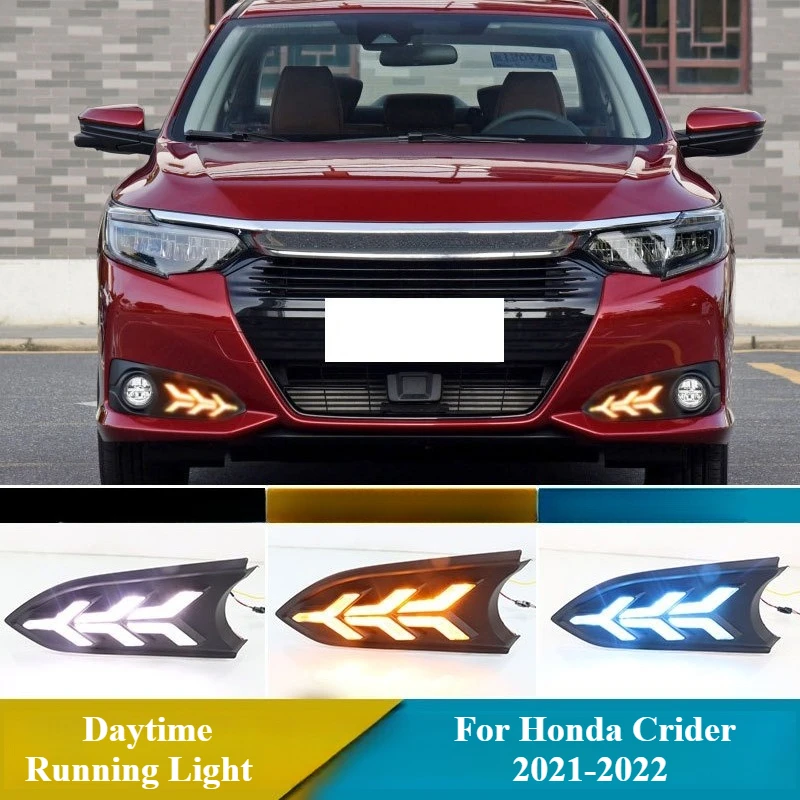 For Honda Crider 2021-2022 Led Daytime Running Light Front Bumper Fog Lamp DRL Dynamic Turn Signal Night Blue Driving Light detail image 1