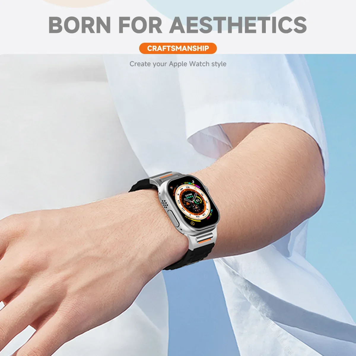 Luxury Sport Silicone Band for Apple Watch - Soft and Stylish Bracelet Strap