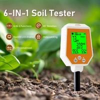 Yieryi 6-in-1 Soil Tester PH/EC/Moisture/Sunlight/Air Humidity/Temp High Accuracy Conductivity PH Meter for Gardening Farming 2