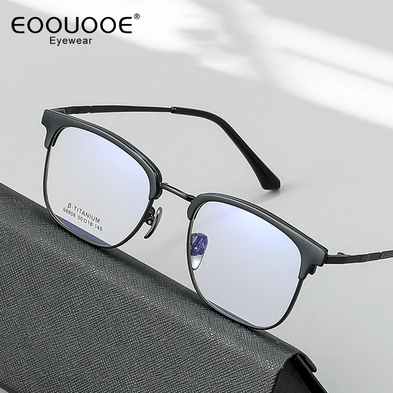 

Men's Glasses Frame Metal With TR90 Eyeglasses Fashionable Eyebrow Design Myopia Hyperopia Optics Prescription Anti Reflective