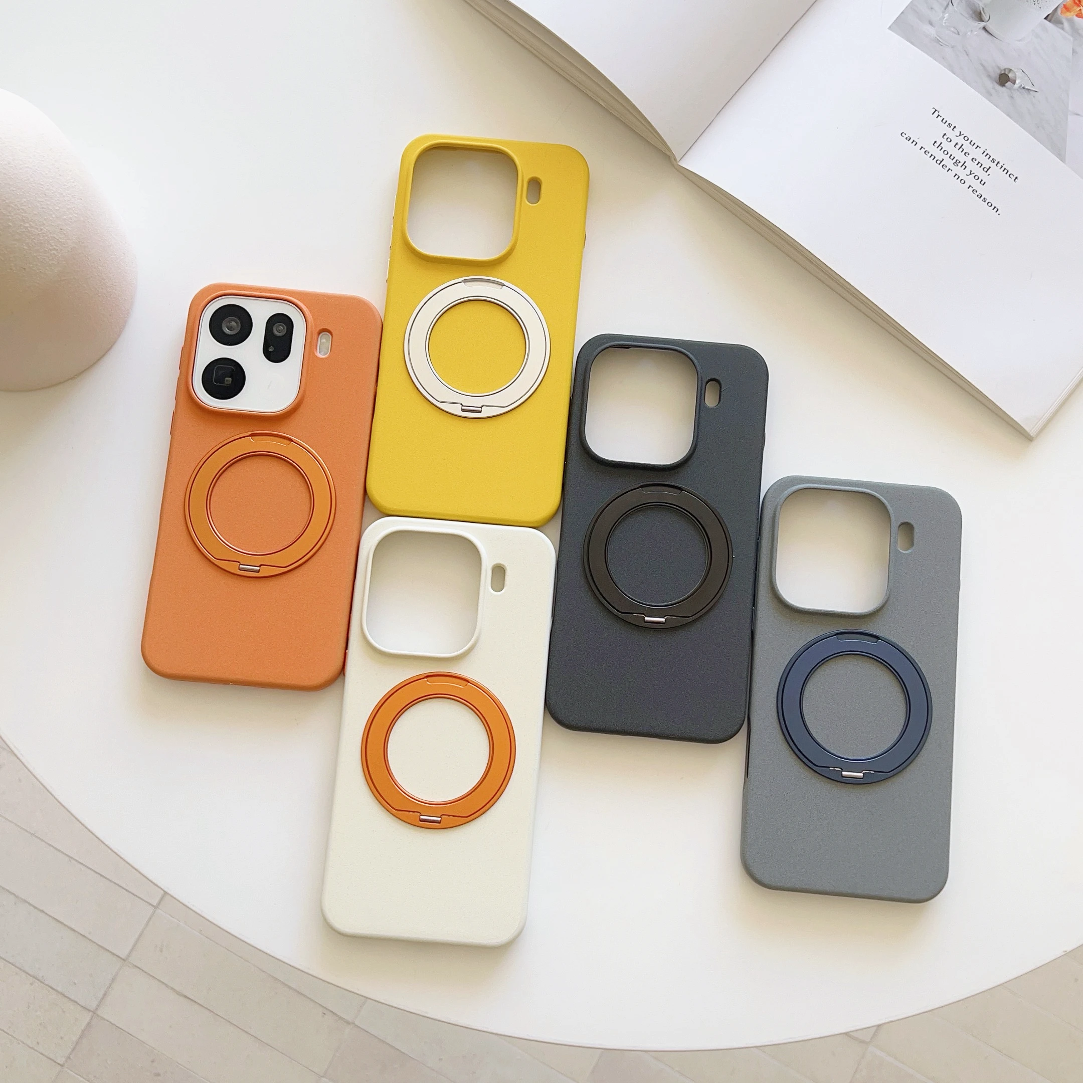 Stylish Colorful Magnetic Rotating Stand Shockproof Bumper Case