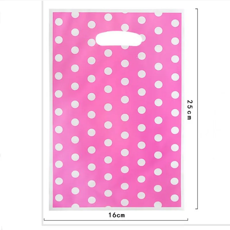 20 Stück Bedruckte Geschenktüten mit Polka Dots, Plastik-Süßigkeitentüten, Partytüten für Kinder, Jungen und Mädchen, Geburtstagsparty-Zubehör und Dekoration – Detail 4