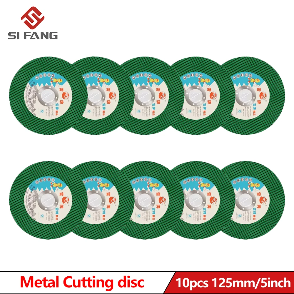 125mm Resin Cutting Disc Cut Off Wheel Angle Grinder Disc Slice Fiber Reinforced for Metal Stainless Steel 10pcs