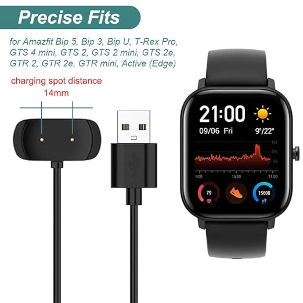 Universal Smart Watch USB Charging Cable - Replacement Charger
