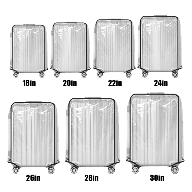 18-30inch Clear Suitcase Cover Protector PVC Protective Suitcase Cover Waterproof Suitcase Cover Protectors for Wheeled Suitcase