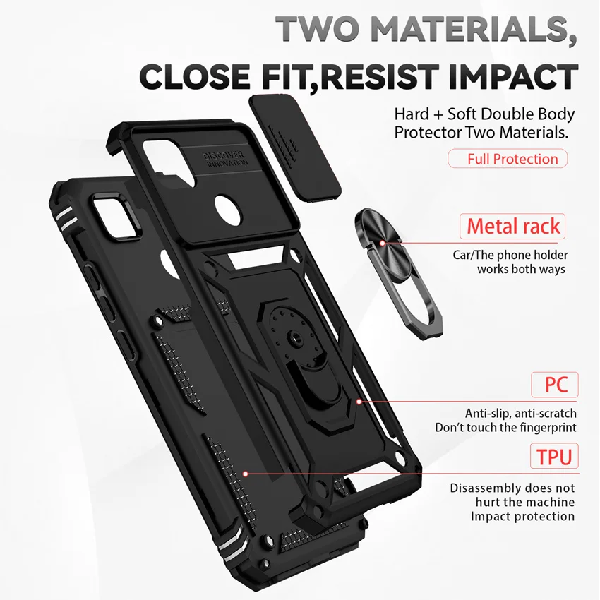 Armor Hybrid Ring Back Cover with Camera Protection