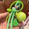 Decorative Colorful Smiling Tennis Car Keychain Creative Backpack Pendant Female Gift Nylon Rope Backpack Decoration 1