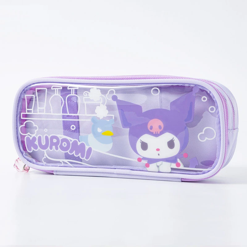 Sanrio Pencil Case Kuromi Pupils Girl Stationery Box Kawaii Hello