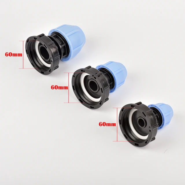 S60X6 Durva Menetes Ibc Tartály Adapter Csatlakozó Pe Pvc Ppr 20/25/32 Mm Kerti Víztartály Tömlő - Image 5