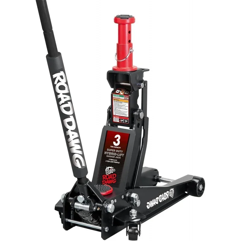 ATZ830027HD Torin Hydraulic Low and High Profile Professional Grade Foldable Garage Service/Floor Jack with Quick Lift Pump, 3 T