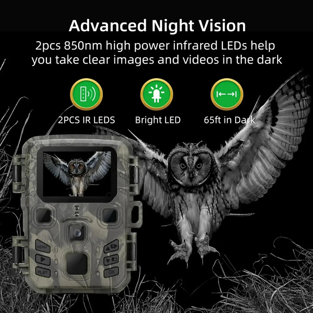 WiFi Bluetooth Hunting Trail Camera 24MP Wildlife Infrared Night Vision Trap Cam IP65 Waterproof Outdoor Wildlife Photo Trap