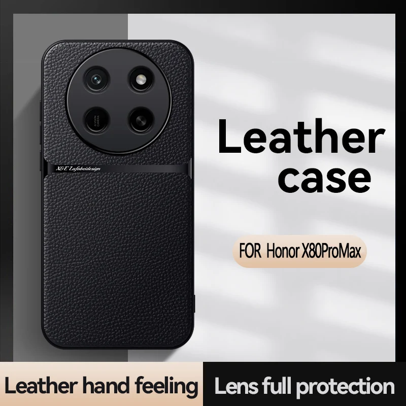 Magnetic PU Leather Shockproof Phone Cover with Ultra-Thin Camera Protection