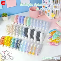 WQN-6PCS Mini Kawaii Correction Tape Cute Designs in Various Colors Perfect for Decorating School Stationery 2