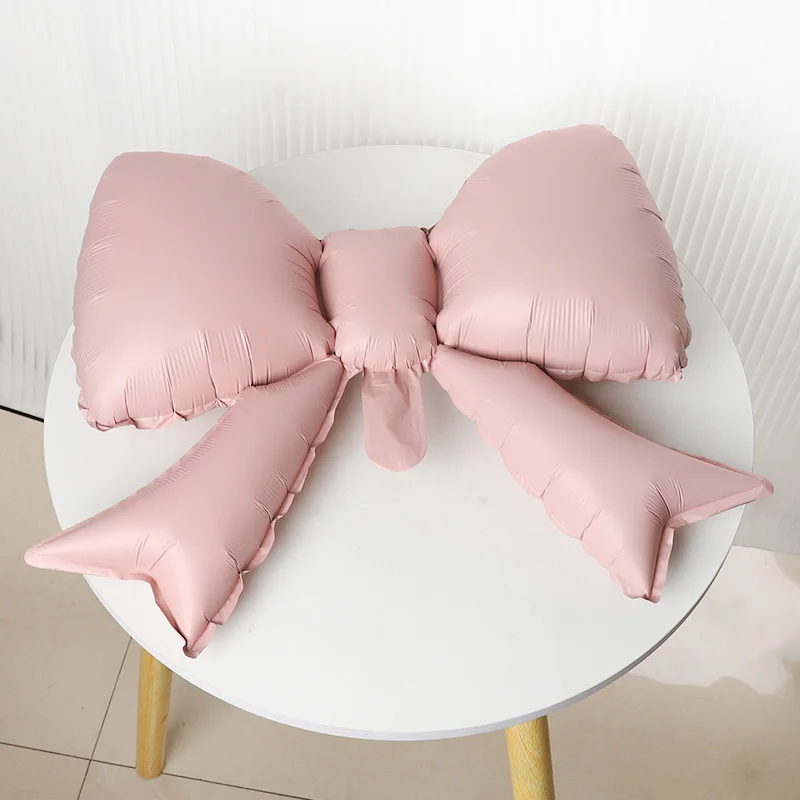 3/5 Stück rosa Schleifenballons aus Aluminiumfolie für Hochzeit, Jahrestag, Kindergeburtstag, Party-Dekoration, Mädchen, Babyparty-Gastgeschenke – Detail 6