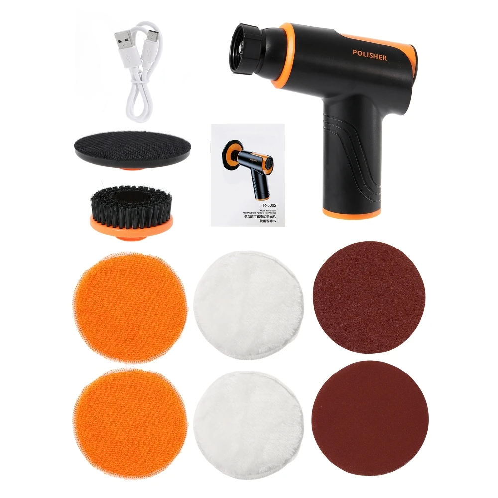 100W Polishing Machine Mini Wireless Car Wax Polisher Portable Buffing Machine Rechargeable Polisher
