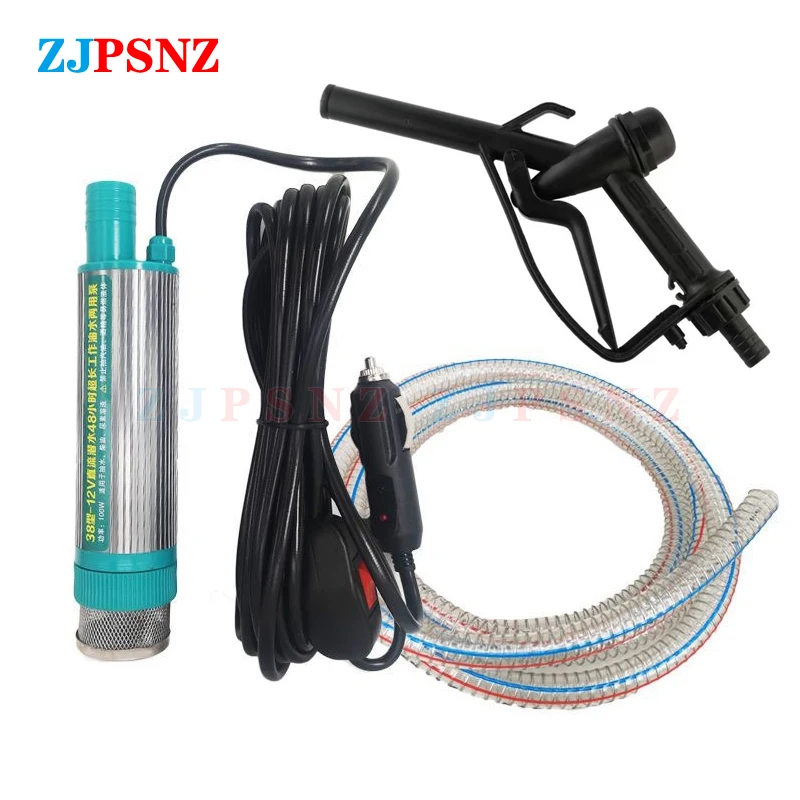 Electric Car Pump 38mm Portable Mini For Pumping Diesel Oil Water Transfer Pump Camping Fishing Submersible 30L/min 12V 24V electric pump