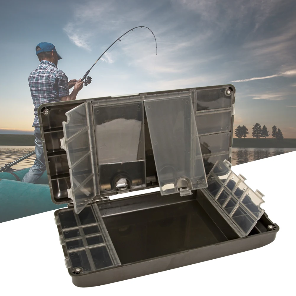 Carp Fishing Organizer Box Portable Fishing Tackle Storage Organizer 27 Grid Magnetic Multipurpose Gear Accessories