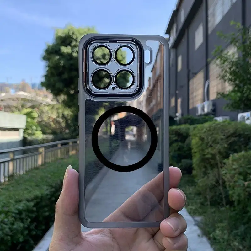 Enhanced Silicone Transparent Matte Shockproof Case with Lens Protection and Wireless Charging Compatibility