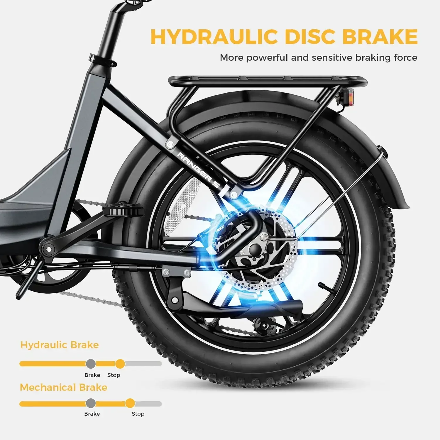 Foldable Adult Electric Bike, 48V 14.4AH Removable Battery, 20 Inch x 4.0 Fat Tires, Electric Commuter Bike for Women and Men