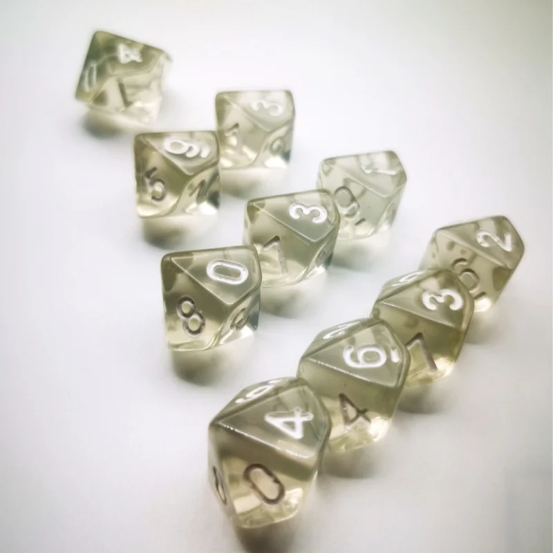 D10 DND No. 0-9 Dots 10 Polyhedral Dices Set for Dungeons and Dragons RPG MTG Role Playing Table Games Dice Pouch