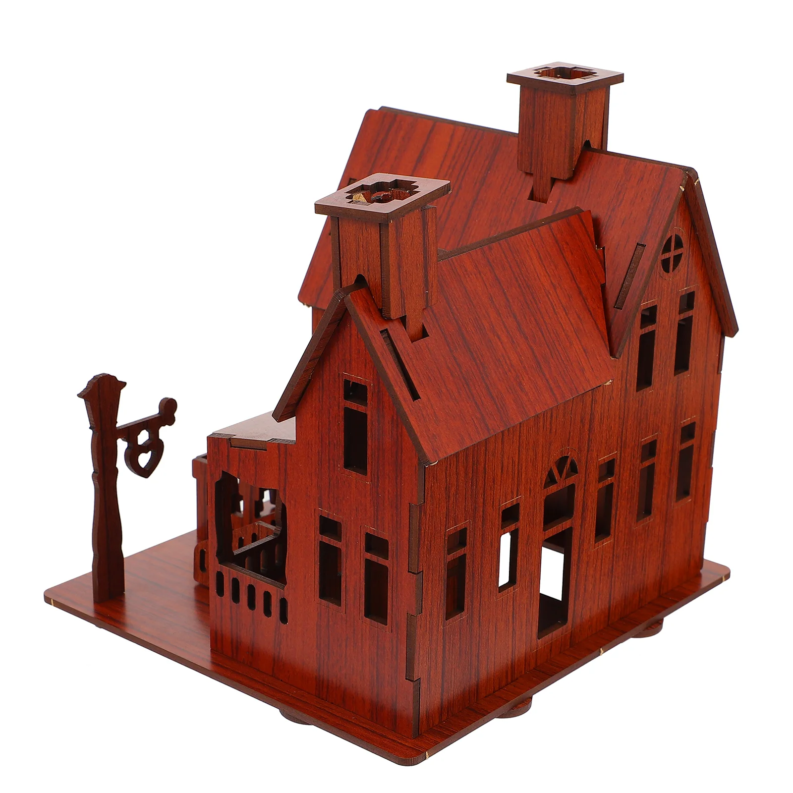 

3d House Puzzle Creative Toy Assemble Villa Model Children’s Children’s Toys Assembled Decorative DIY Jigsaw Wood Wooden