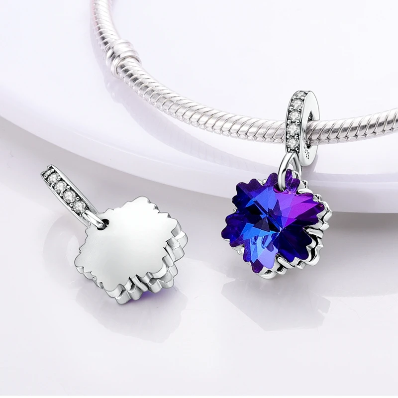 Original 925 Sterling Silber Charms Perlen Winter Schneeflocke Schneemann Iglu Pinguin Anhänger Fit Armband Charms Frauen Schmuck Geschenk – Detail 8
