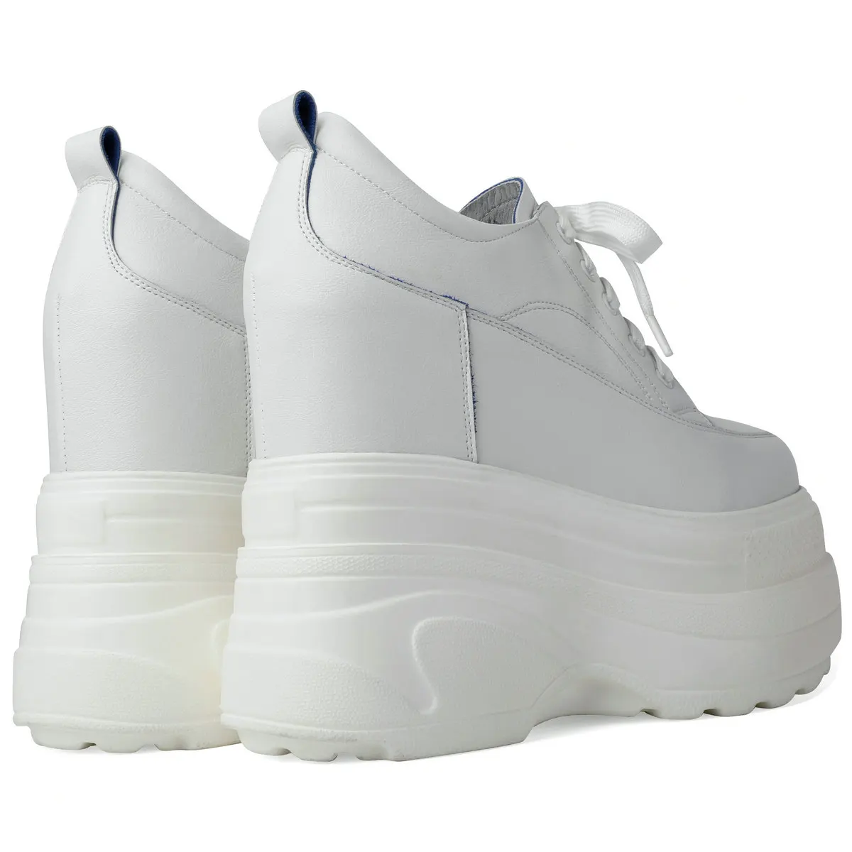 Plateau-Pumps, Übergröße 46, Schuhe für Damen, große Größe 47, echtes Leder, Keilabsatz, klobige Turnschuhe, große Größe 45, Freizeitschuhe – Detail 3