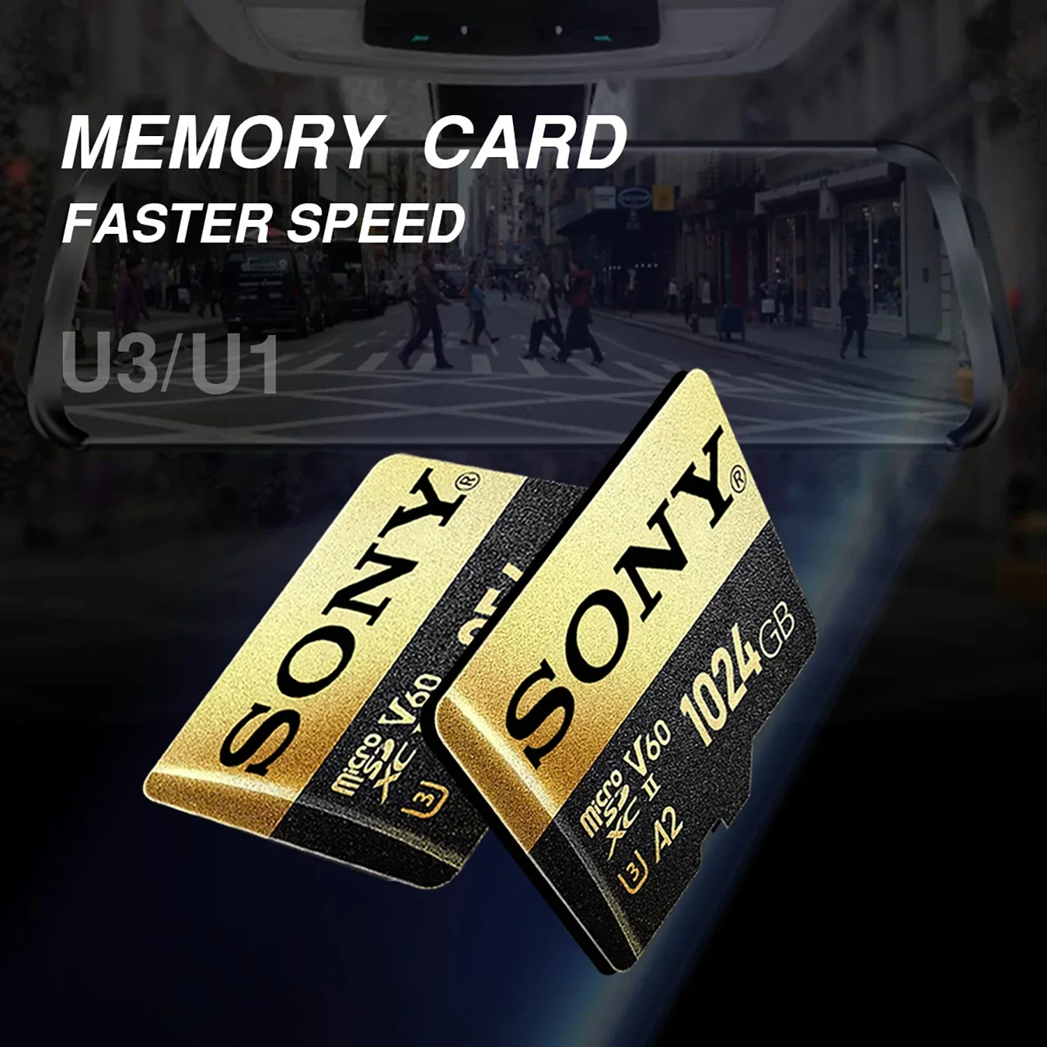 1TB SONY Ultra mikro SD/TF Csillogtat memória rty 128GB 256GB 1TB 512GB mikro SD rty 32 64 128 gbos microsd dropshipping számára telefont