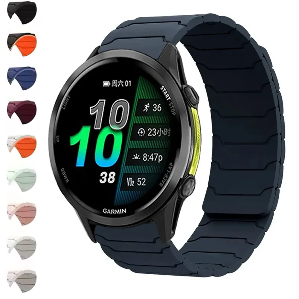 Magnetic Silicone Strap Bracelet Wristband in 20mm or 22mm Sizes