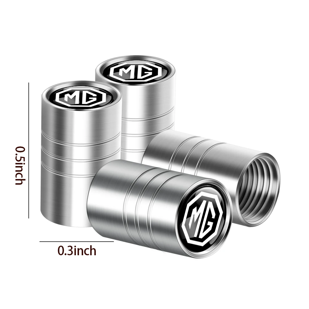 모리스 가라지 MG ZS 5 7 6 사이버스터 MG4 EV ES5 HS 원 GT용 4개 자동차 엠블럼 휠 타이어 밸브 캡 에어 스템 커버 액세서리
