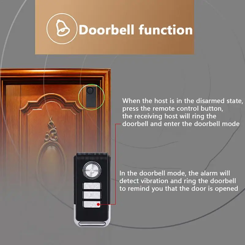 Car Vibration Alarm 110dB Car Vibration Sound Alarm Auto Warning Device Automotive Anti Theft Safety Sensor For Truck RV SUV