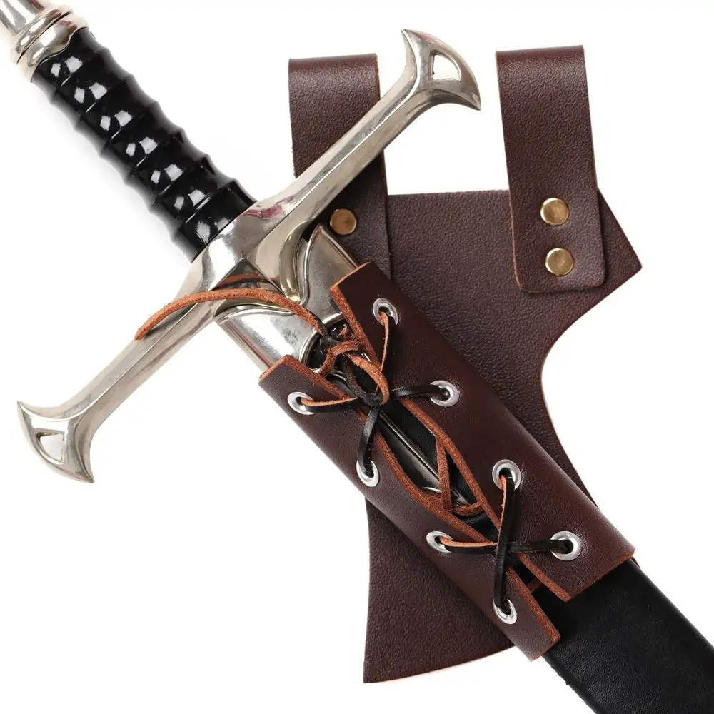 Langlebiger PU-Leder-Schwerthalter im mittelalterlichen Stil, Cosplay-Vintage-Schwerthaltergürtel, Retro-Ritterscheide für erwachsene Männer. – Detail 2