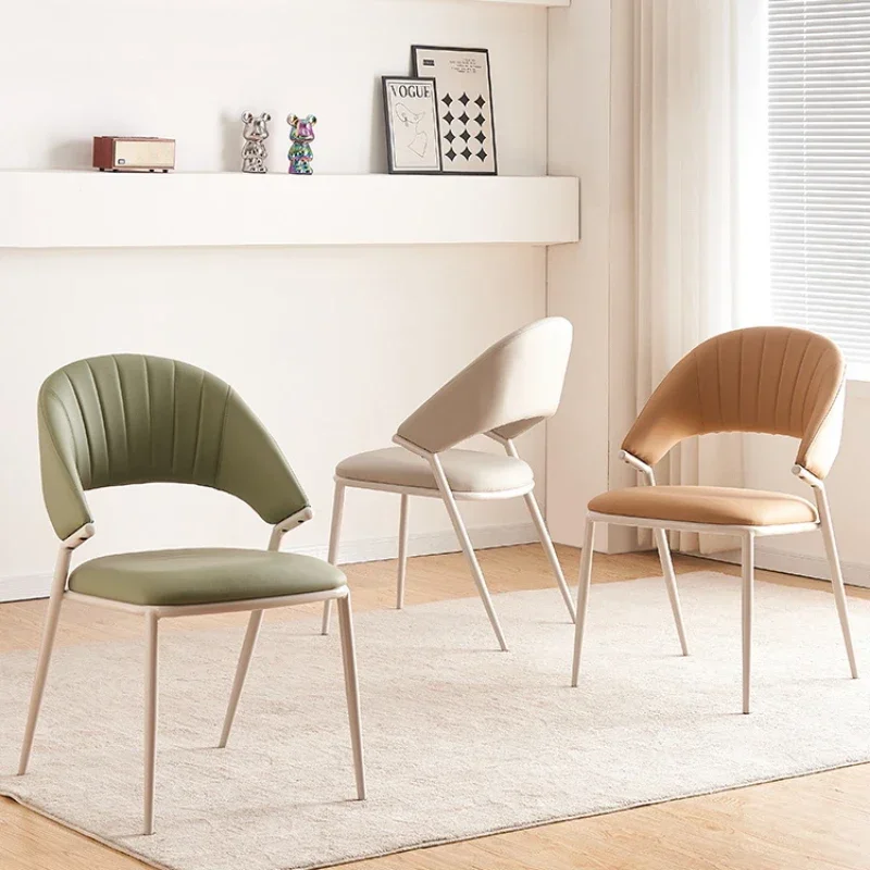 

Скандинавские обеденные стулья, минималистичный стул со спинкой, Роскошный дизайнерский диван, кожаное сиденье с кошачьими когтями, длинное креативное отдых