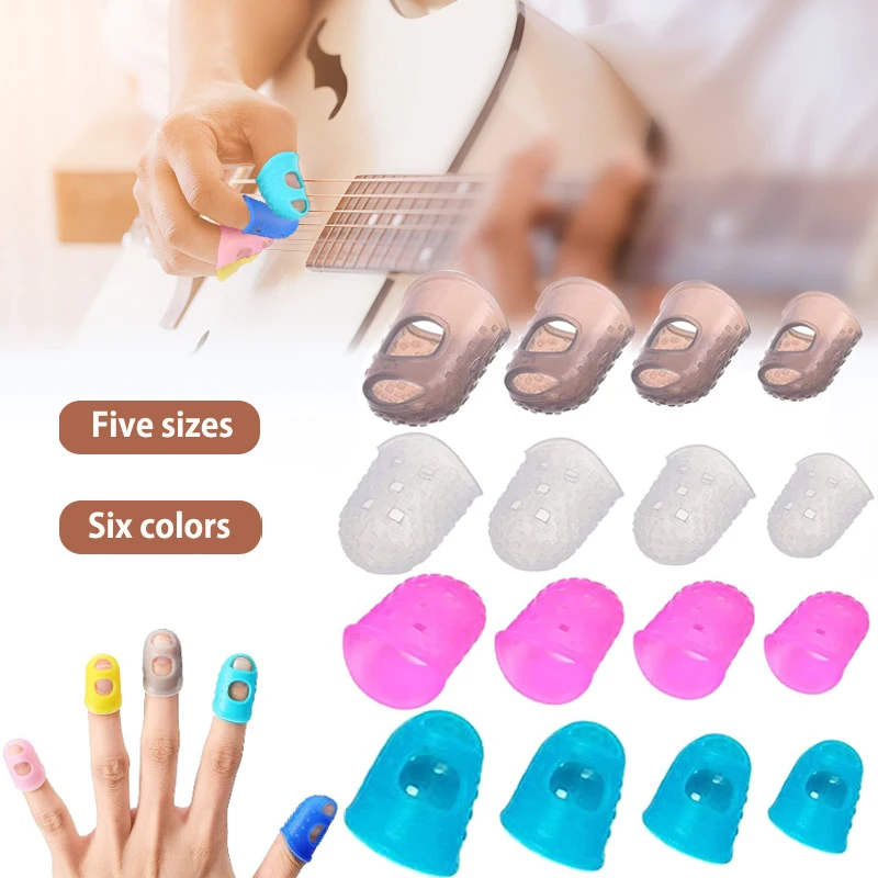  32 Pieces Rubber Finger Pads Tips Silicone Hot Finger  Protectors Thimble Finger Tips Office Cover Finger Pads