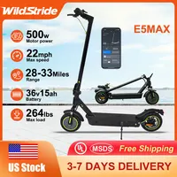 10" Tires Folding Electric Scooter Adult 22mph 500w 15ah Dual Shock Absorber Escooter Electric Skateboard With App E5max