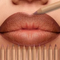 6pcs Velvet Matte Lip Liner Set - Long-Lasting Versatile Shades Longlasting Lip Makeup Berry, Brown, Pink Lip Pencil 2
