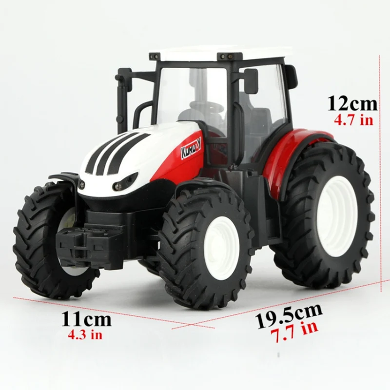 RC Farm Tractors Car 1/24 Radio Controlled Cars and Trucks 2.4G with Light Simulated Engineering Truck Model Toys for Children 6