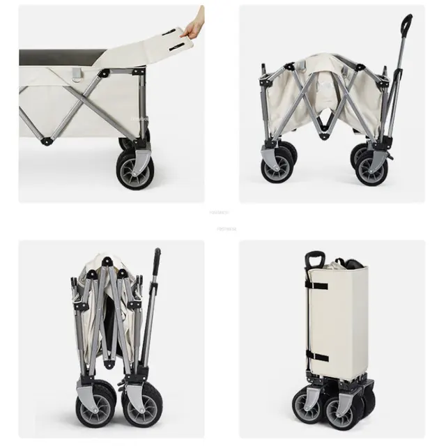 Európai Hordozható Kerti Kocsik Kültéri Kempingkocsi Kerekekkel Szabadidő Beach Cart - Image 3