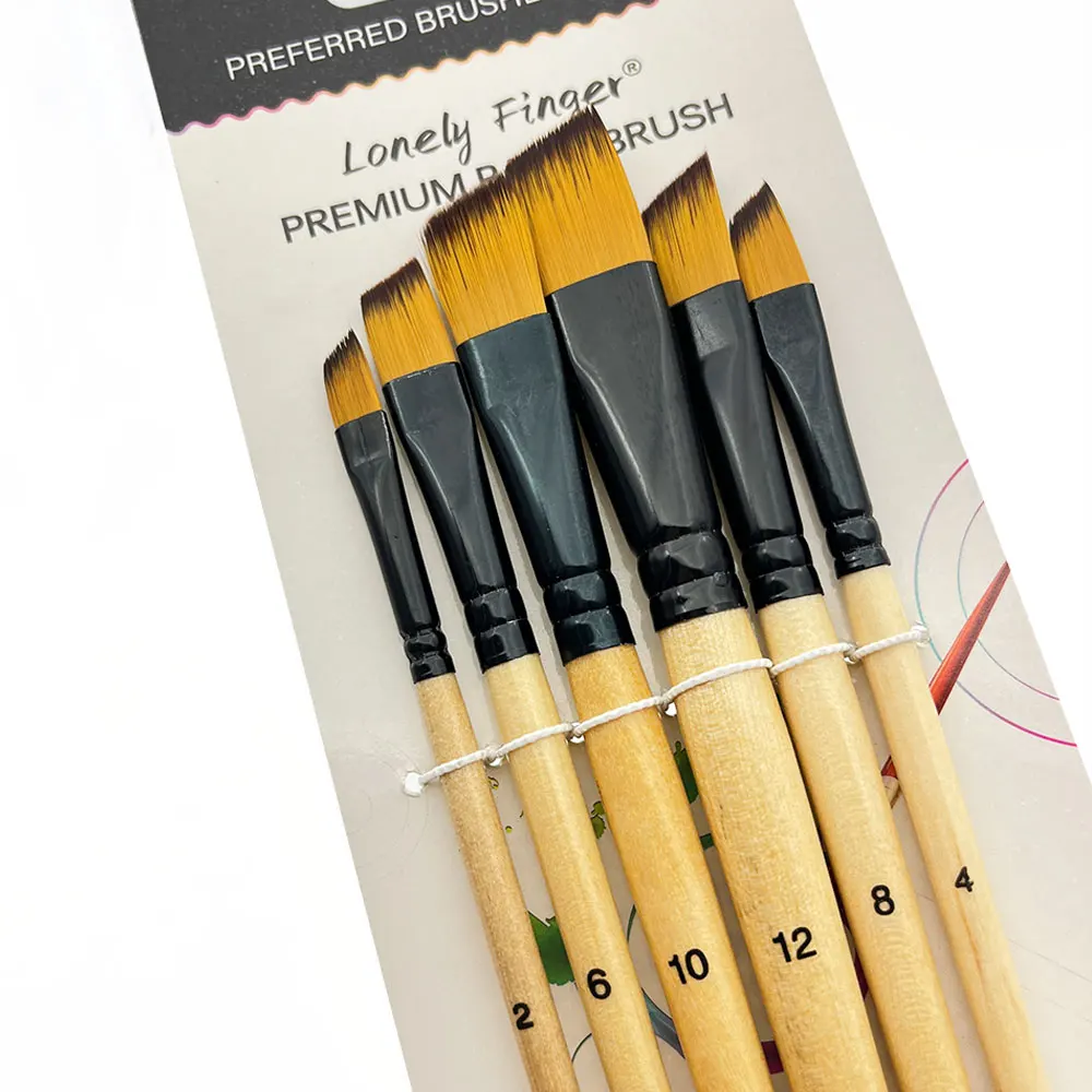 6 PCS Artist Paint Brush Set, Craft Paint Brushes for Oil, Watercolour, Gouache, Art Supplies Paintbrushes for Artists