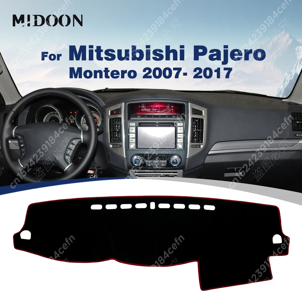Car Dashboard Cover For Mitsubishi Pajero Montero 2007-08 09 10 11 12 13 14 15 16 Dash Mat Anti-UV Carpets Car Accessories auto accessories car mats accessories