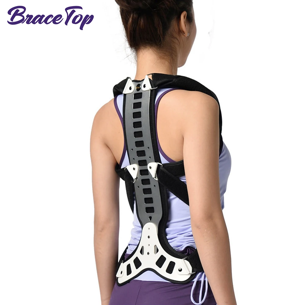 BraceTop 자세 교정기 등 지지대, 편안한 등 및 어깨 버팀대, 나쁜 자세 개선용 의료 기기, 남성 여성
