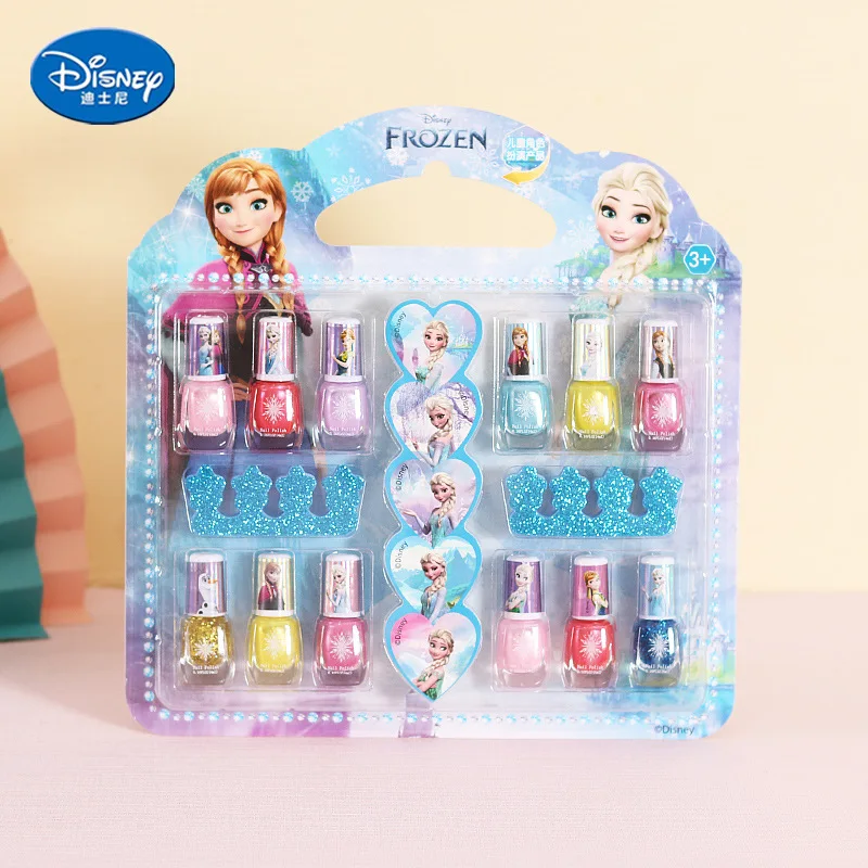 CUTEDisney original new girls frozen princess elsa Cosmetics Make up set real Beauty makeup box With box  kids Christmas present 6