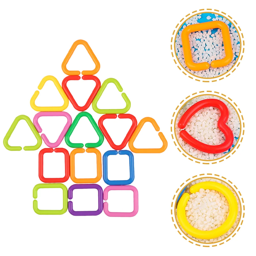 

35 Pcs Geometric Chain Buckle Link Ring Toys Connecting Toddler Travel Cognition Baby for Crib Rings