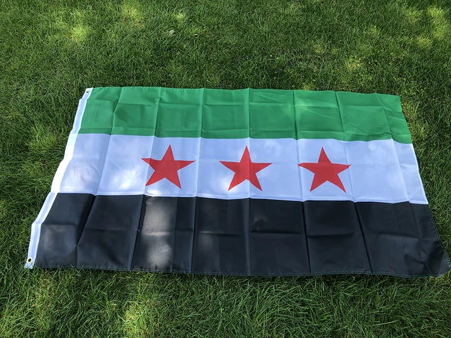 zwjflagshow flag Syria Flag 90x150cm 3x5fts old three stars Syria