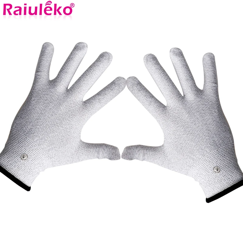 

Breathable Fiber Electrotherapy Massager Electrode Therapy Gloves With Cable Electrode Machine For TENS Electrotherapy Mechines