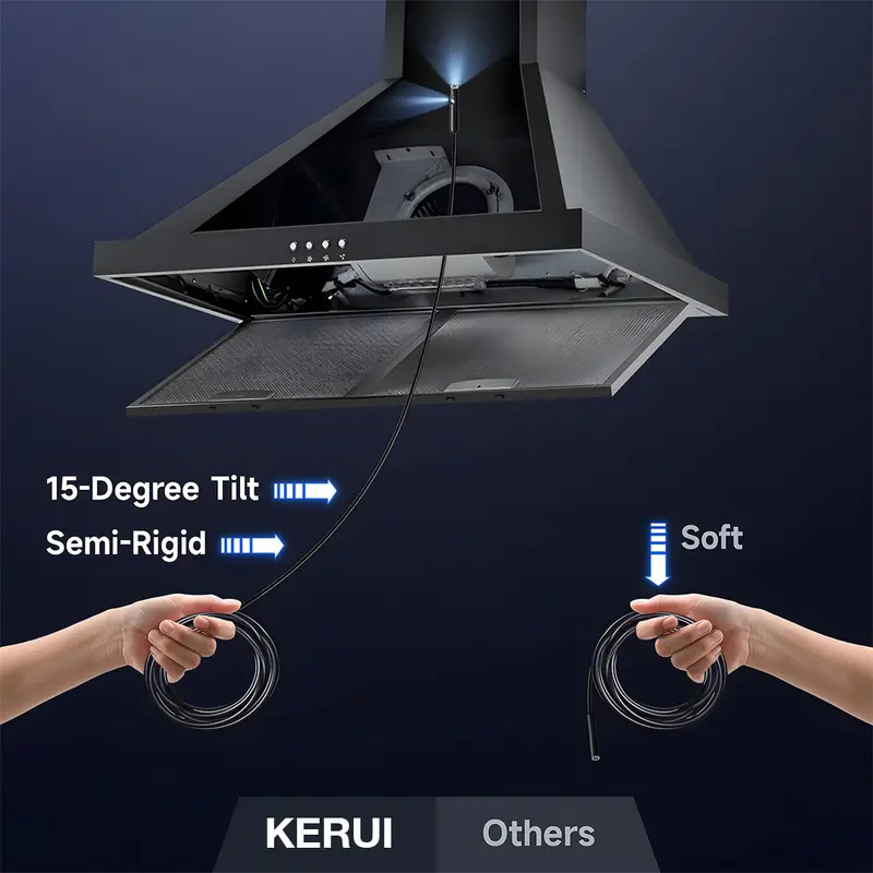 KERUI Single/Dual Lens Endoscope Camera For iPhone iPad IOS & Android Type-c Led Light IP67 Borescope Industry Inspection Camera - Image 6